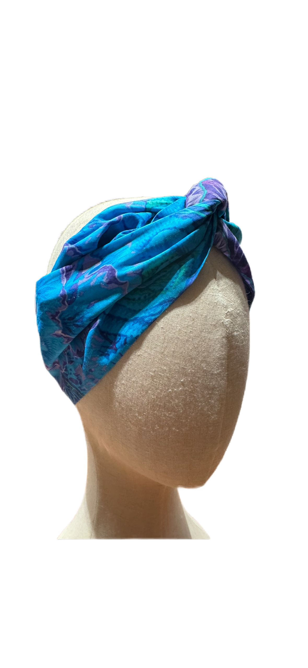 Headband Blue- Purple Print