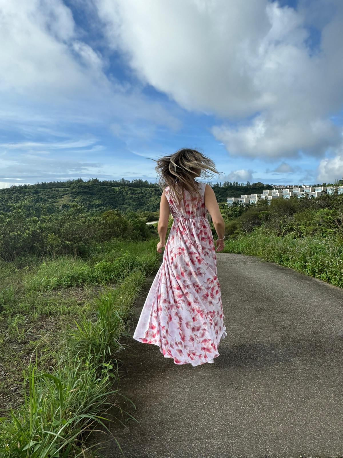 PARIS DRESS FLOWER PRINT