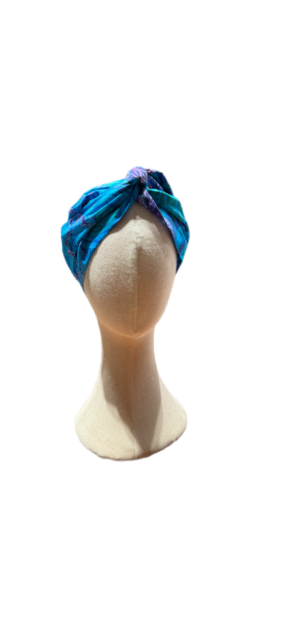 Headband Blue- Purple Print