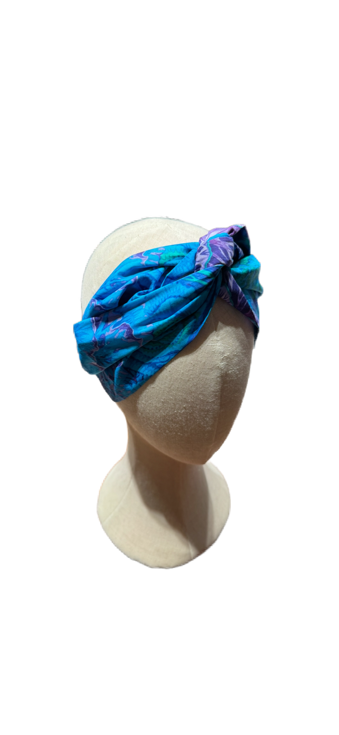 Headband Blue- Purple Print