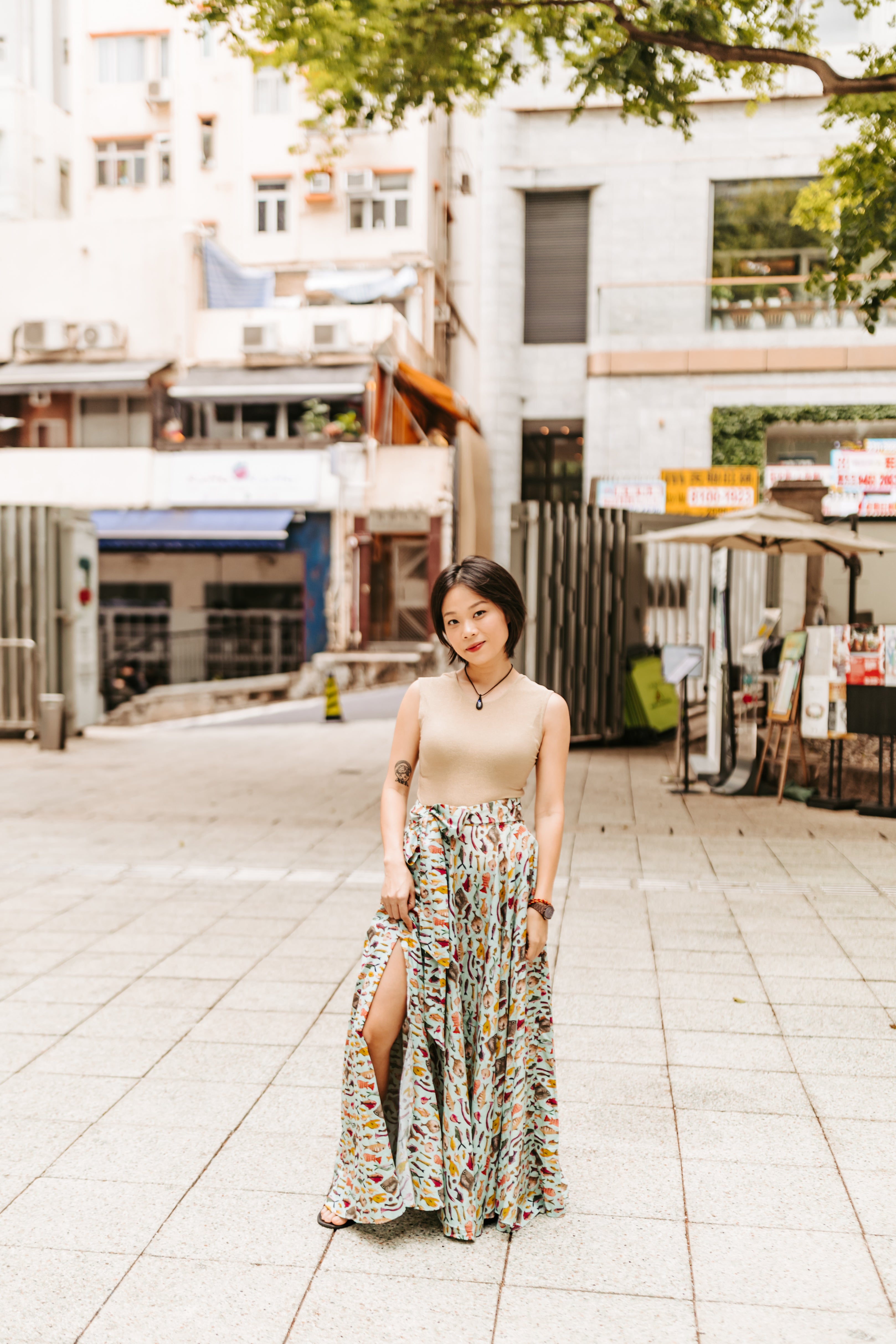 CAPRI SKIRT FISH PRINT