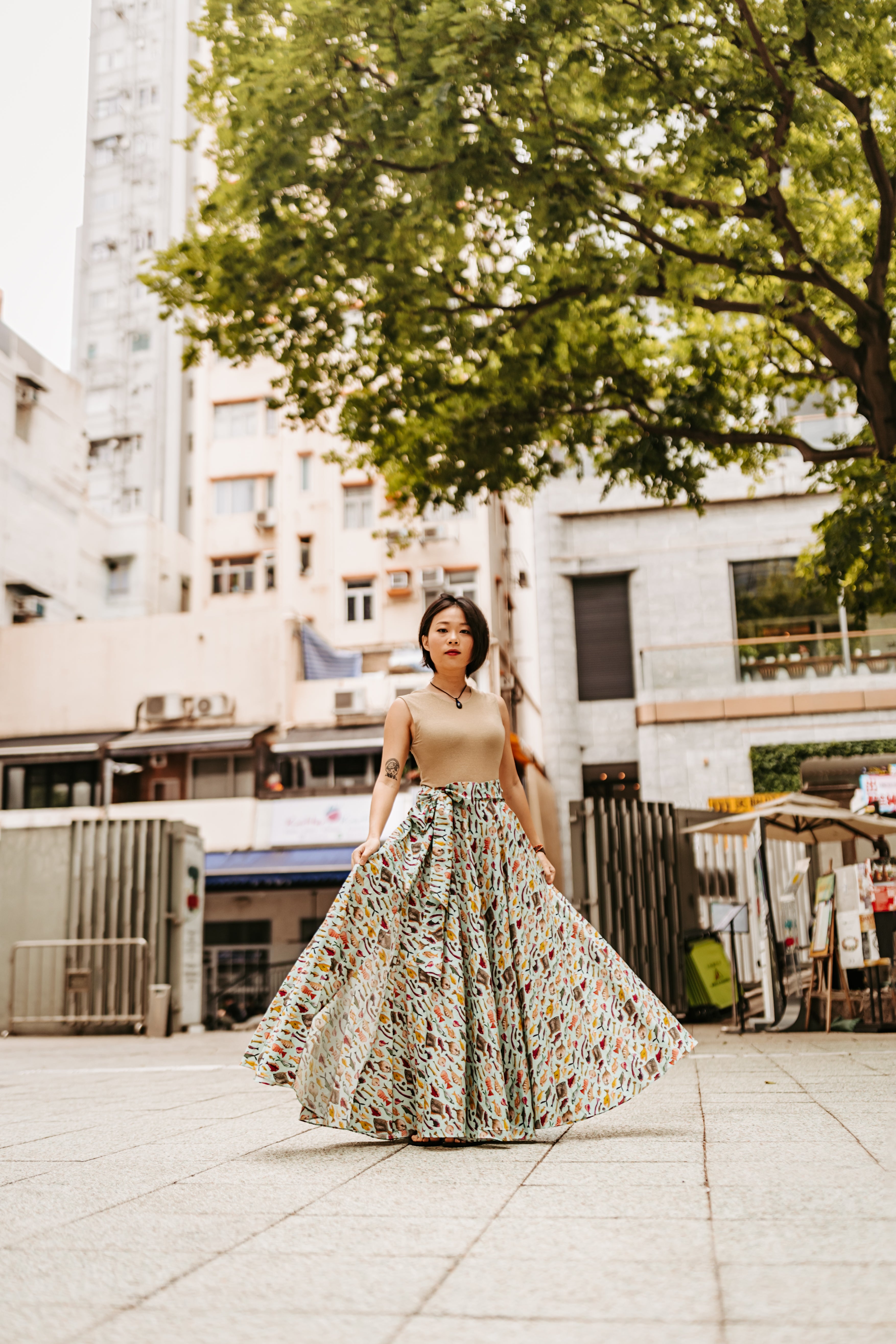 CAPRI SKIRT FISH PRINT